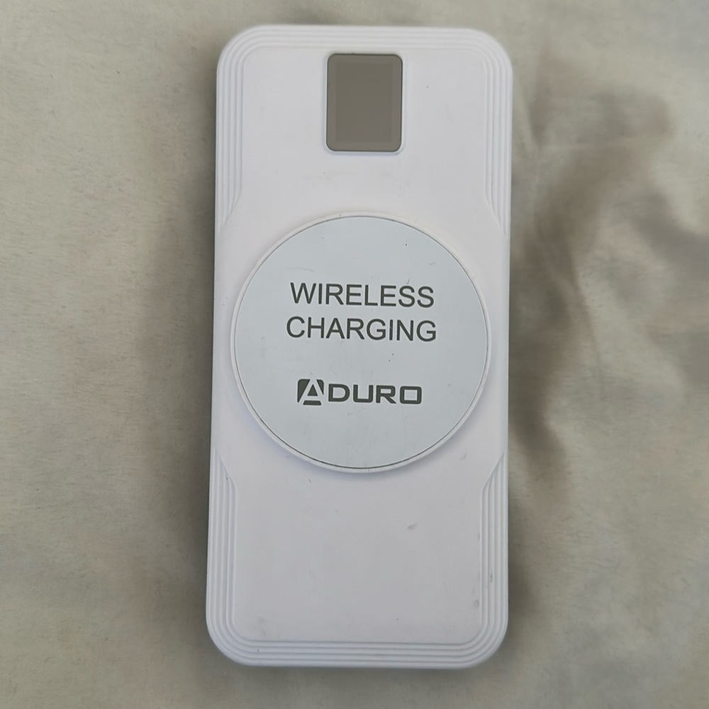 Aduro iPhone /Android White and Grey Gray Mobile Wireless Charging Battery Pack